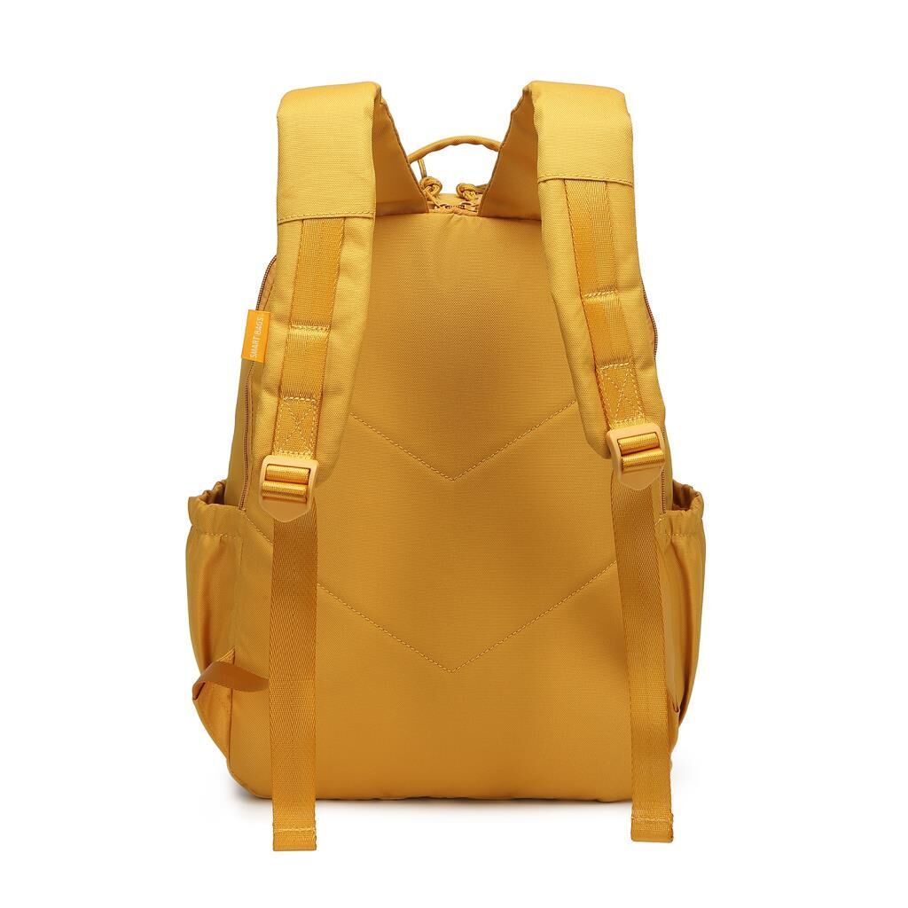 Smart Bags Sırt Çantası Okul Boyu Laptop Gözlü 3198 Hardal