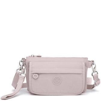 Minik Boy Krinkıl Kumaş Kadın Postacı Çantası Smart Bags 1191 Kum