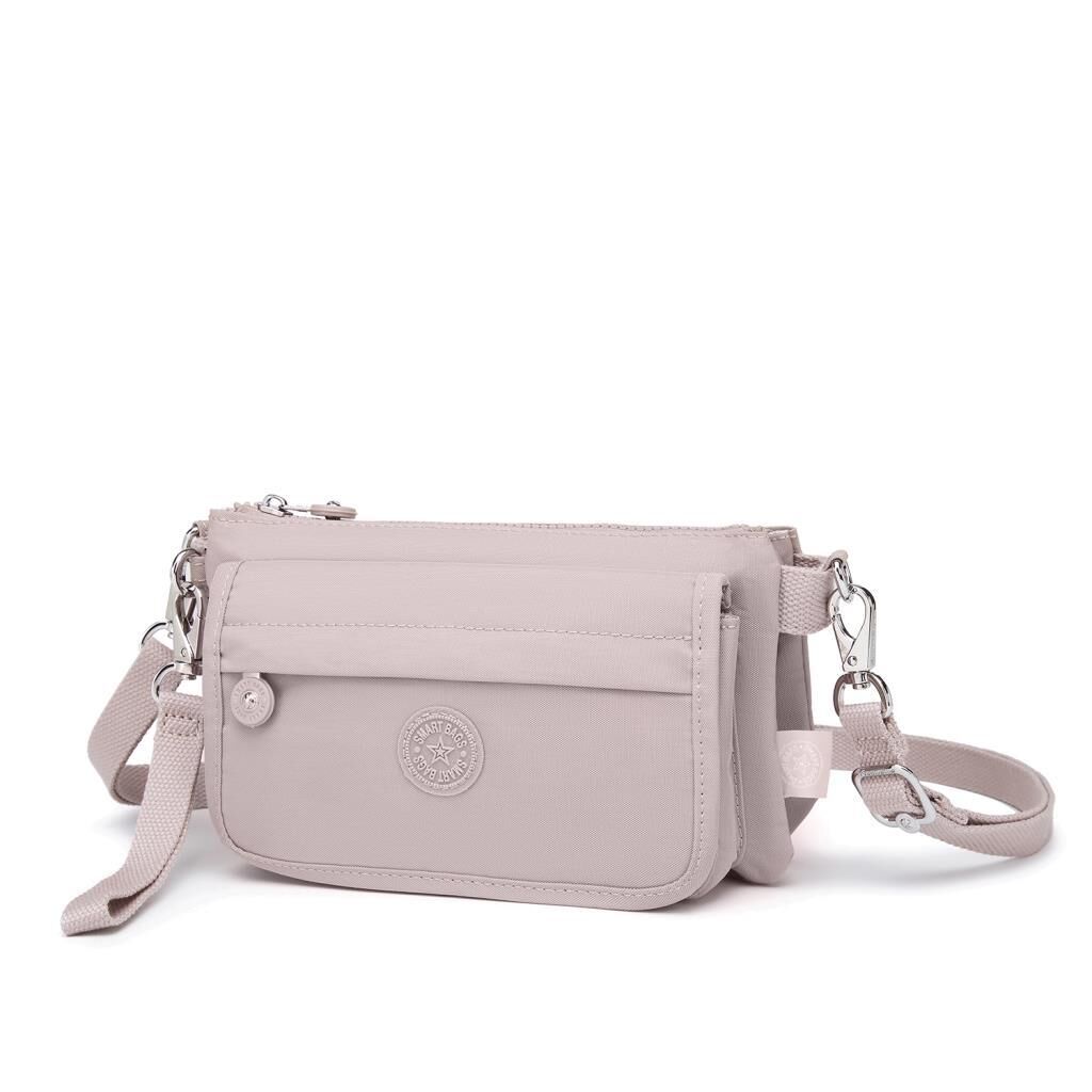 Minik Boy Krinkıl Kumaş Kadın Postacı Çantası Smart Bags 1191 Kum