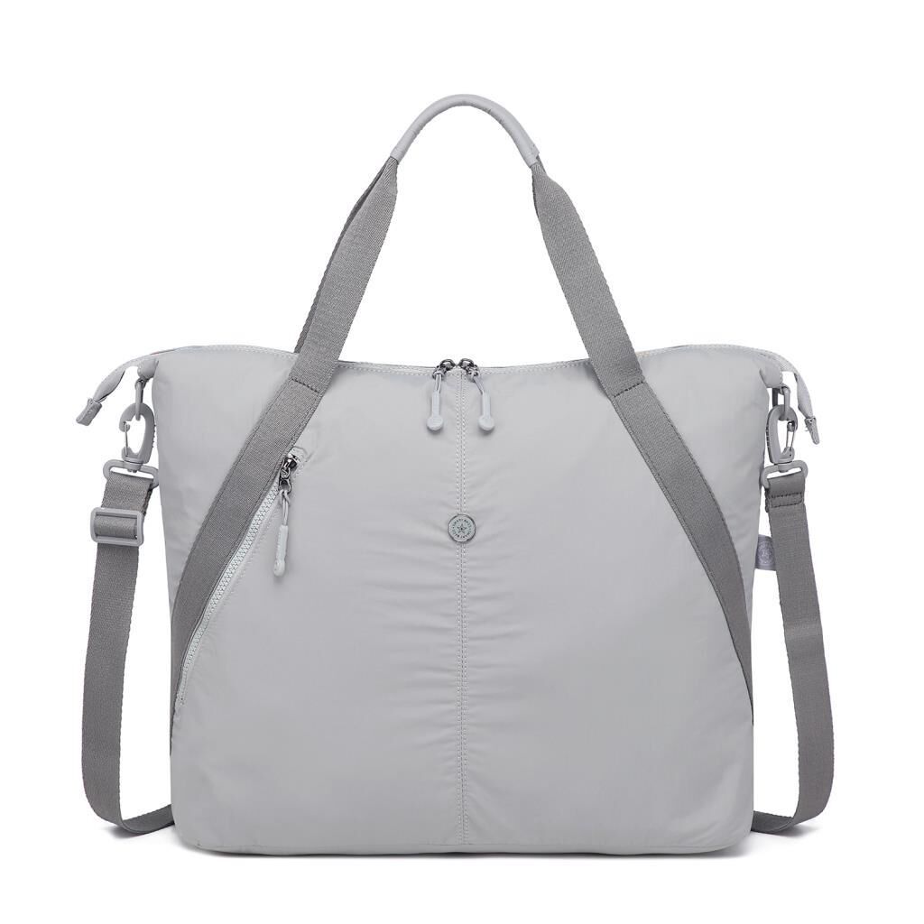 Smart Bags Mikro Poly Kumaş Büyük Boy Kadın Omuz Çantası 3335 Gri