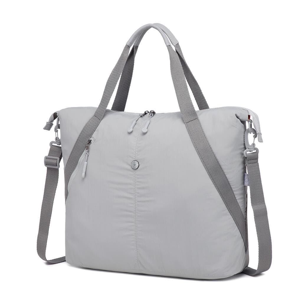 Smart Bags Mikro Poly Kumaş Büyük Boy Kadın Omuz Çantası 3335 Gri