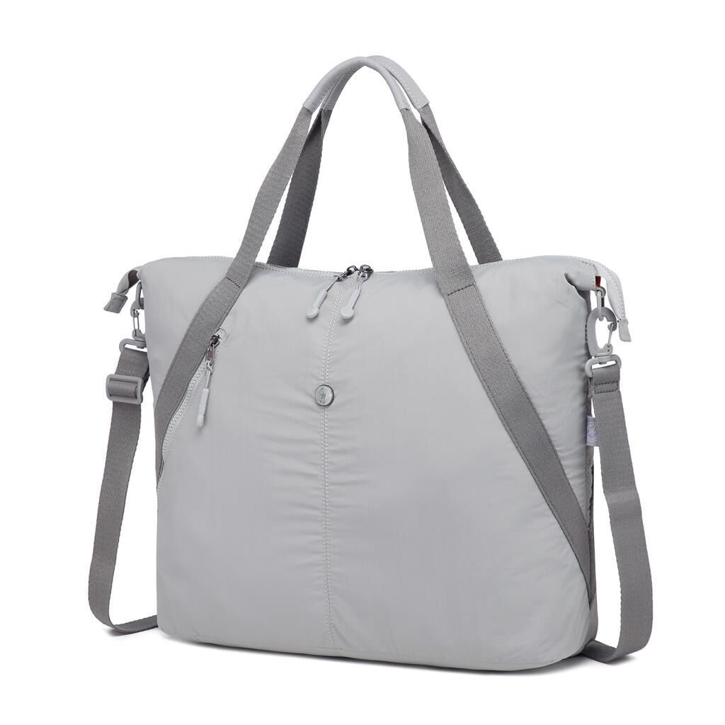 Smart Bags Mikro Poly Kumaş Büyük Boy Kadın Omuz Çantası 3335 Gri