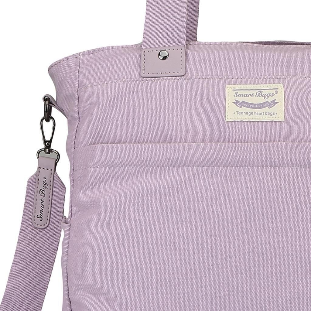 Smart Bags Exclusive Kanvas Kumaş Kadın Omuz Çantası 1309 Lila