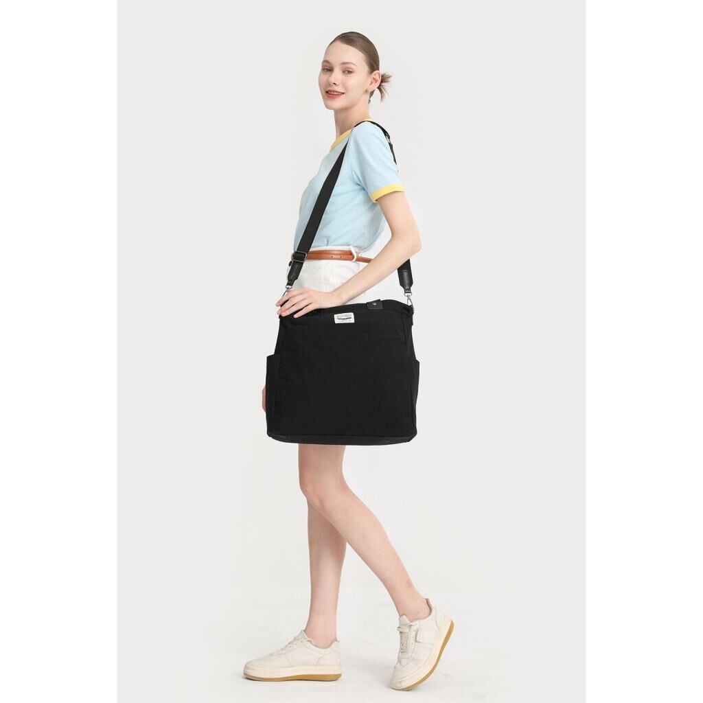 Smart Bags Exclusive Kanvas Kumaş Kadın Omuz Çantası 1309 Lila