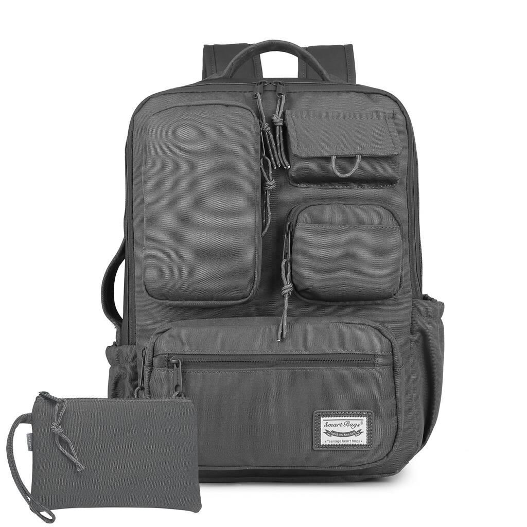 Smart Bags Sırt Çantası Okul Boyu Kalem Kutusu Hediyeli 3210 Koyu Gri