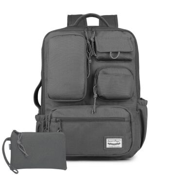 Smart Bags Sırt Çantası Okul Boyu Kalem Kutusu Hediyeli 3210 Koyu Gri