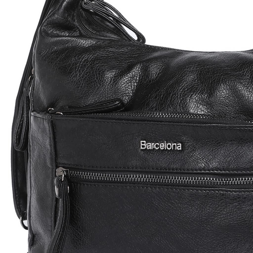 Yıkama Deri Hem Sırt Hem Omuz Kadın Çantası 21-K Barcelona 1890