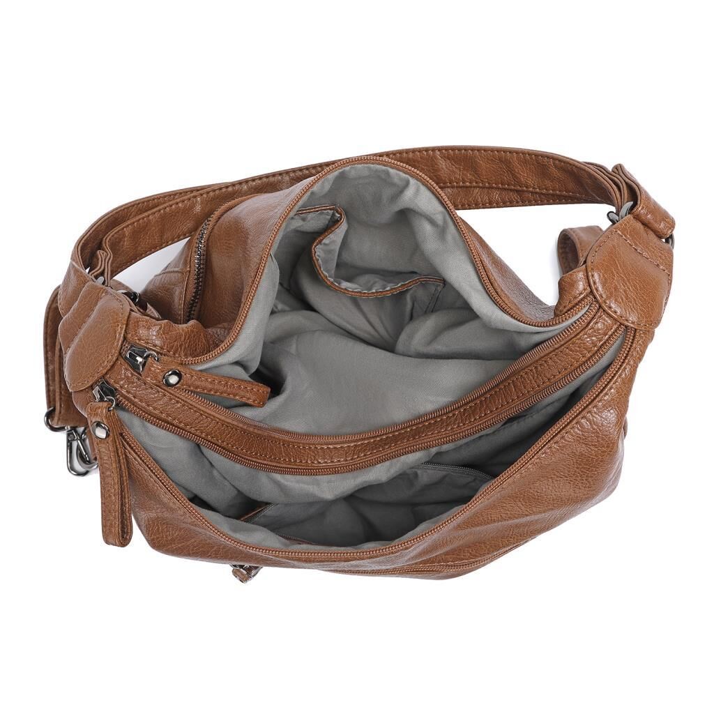 Yıkama Deri Hem Sırt Hem Omuz Kadın Çantası 21-K Barcelona 1890