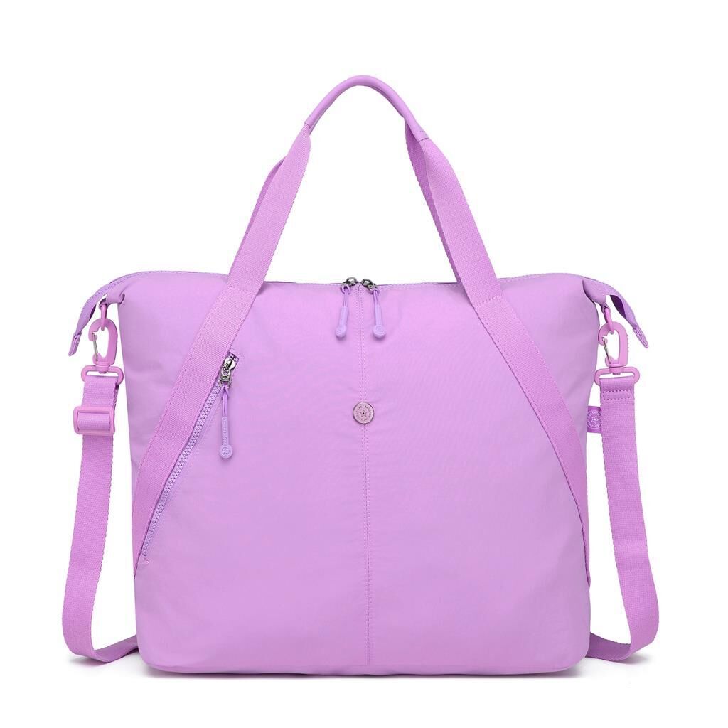 Smart Bags Mikro Poly Kumaş Büyük Boy Kadın Omuz Çantası 3335 Lila
