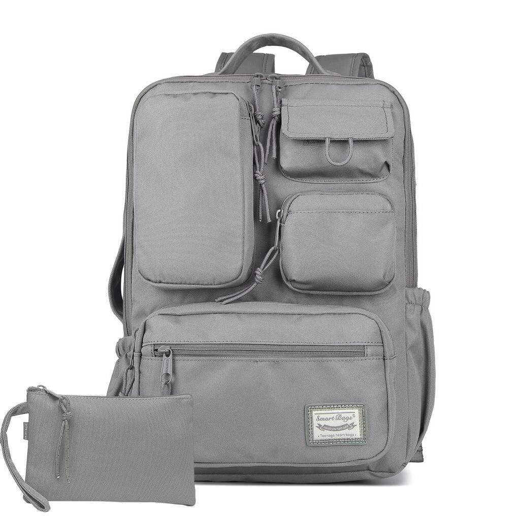 Smart Bags Sırt Çantası Okul Boyu Kalem Kutusu Hediyeli 3210 Vizon