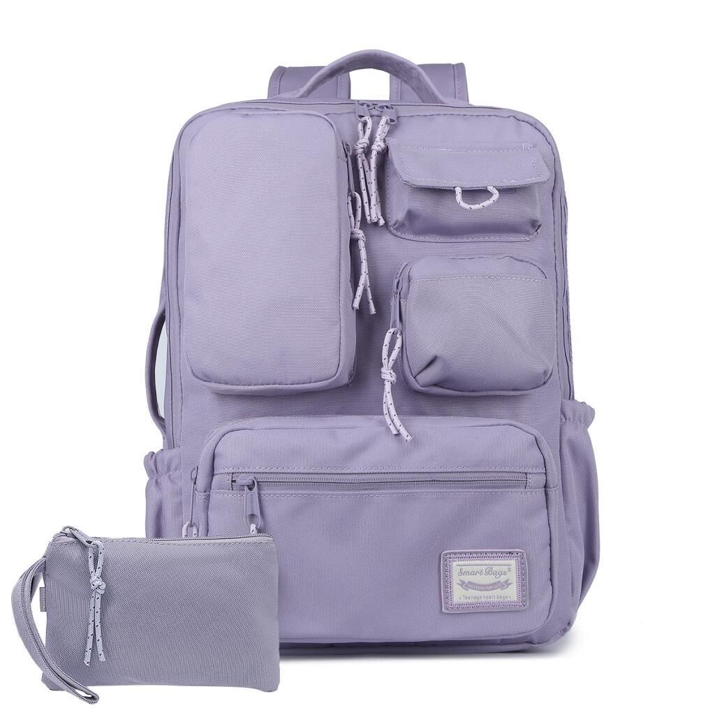 Smart Bags Sırt Çantası Okul Boyu Kalem Kutusu Hediyeli 3210 Eflatun