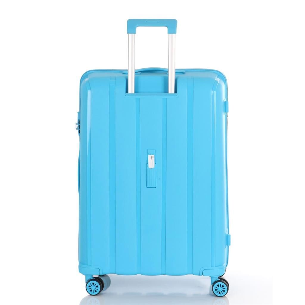 MÇS 3lü Set Kırılmaz Silikon Seyahat Valizi Bavulu V305 Açık Mavi