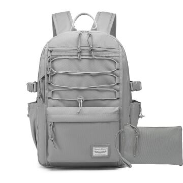 Smart Bags Sırt Çantası Okul Boyu Kalem Kutusu Hediyeli 3156 Vizon