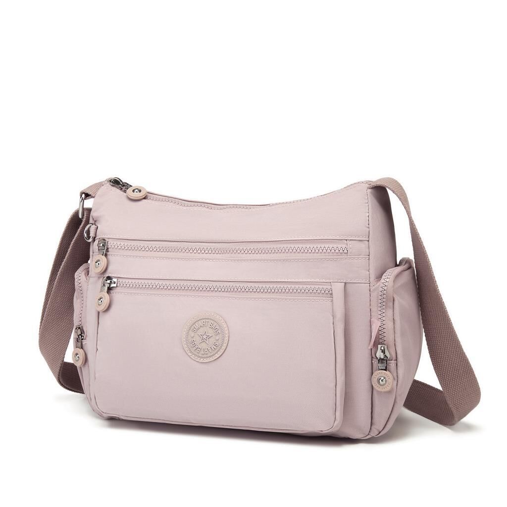 1115 Krinkıl Kumaş Bayan Omuz Çantası Smart Bags Kum