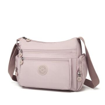 1115 Krinkıl Kumaş Bayan Omuz Çantası Smart Bags Kum