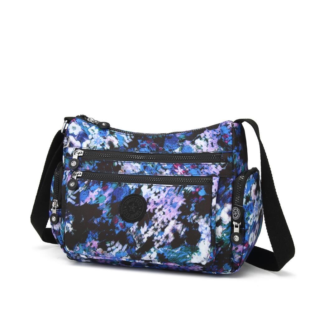 1115 Krinkıl Kumaş Bayan Omuz Çantası Smart Bags Mavi Print