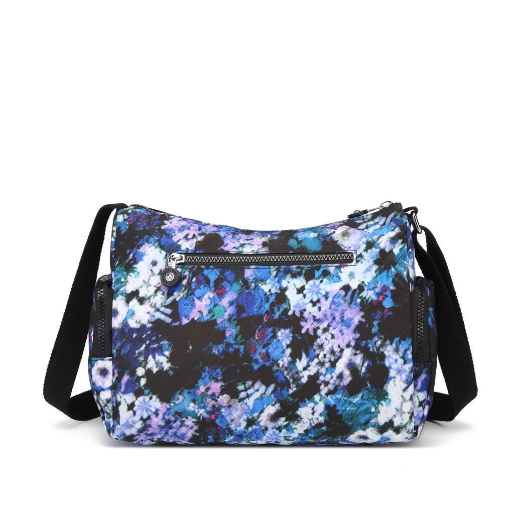 1115 Krinkıl Kumaş Bayan Omuz Çantası Smart Bags Mavi Print