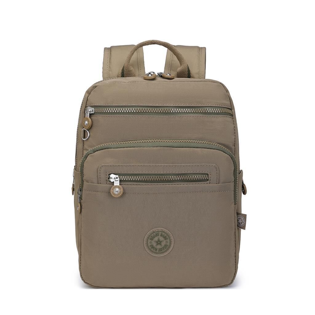 Smart Bags Krinkıl Kumaş Unisex Sırt Çantası 1207 Açık Kahve
