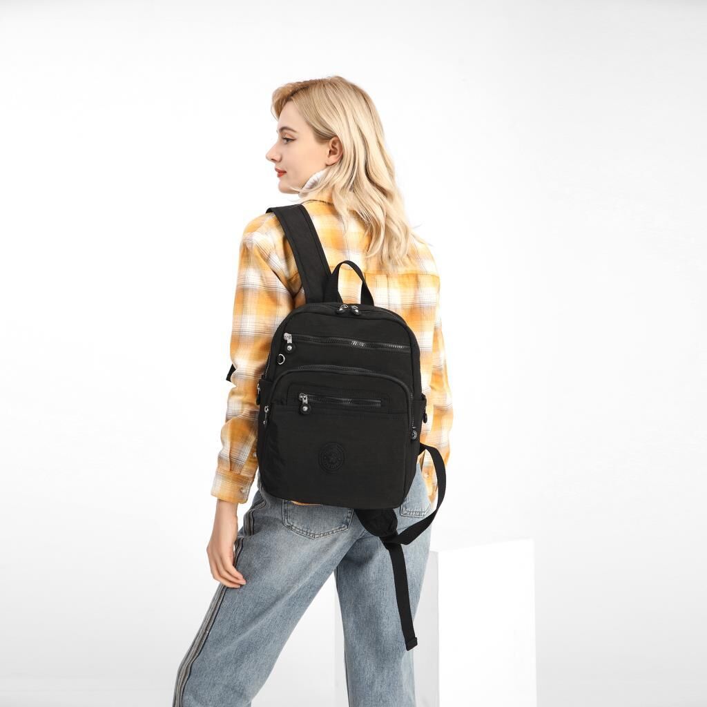 Smart Bags Krinkıl Kumaş Unisex Sırt Çantası 1207 Açık Kahve
