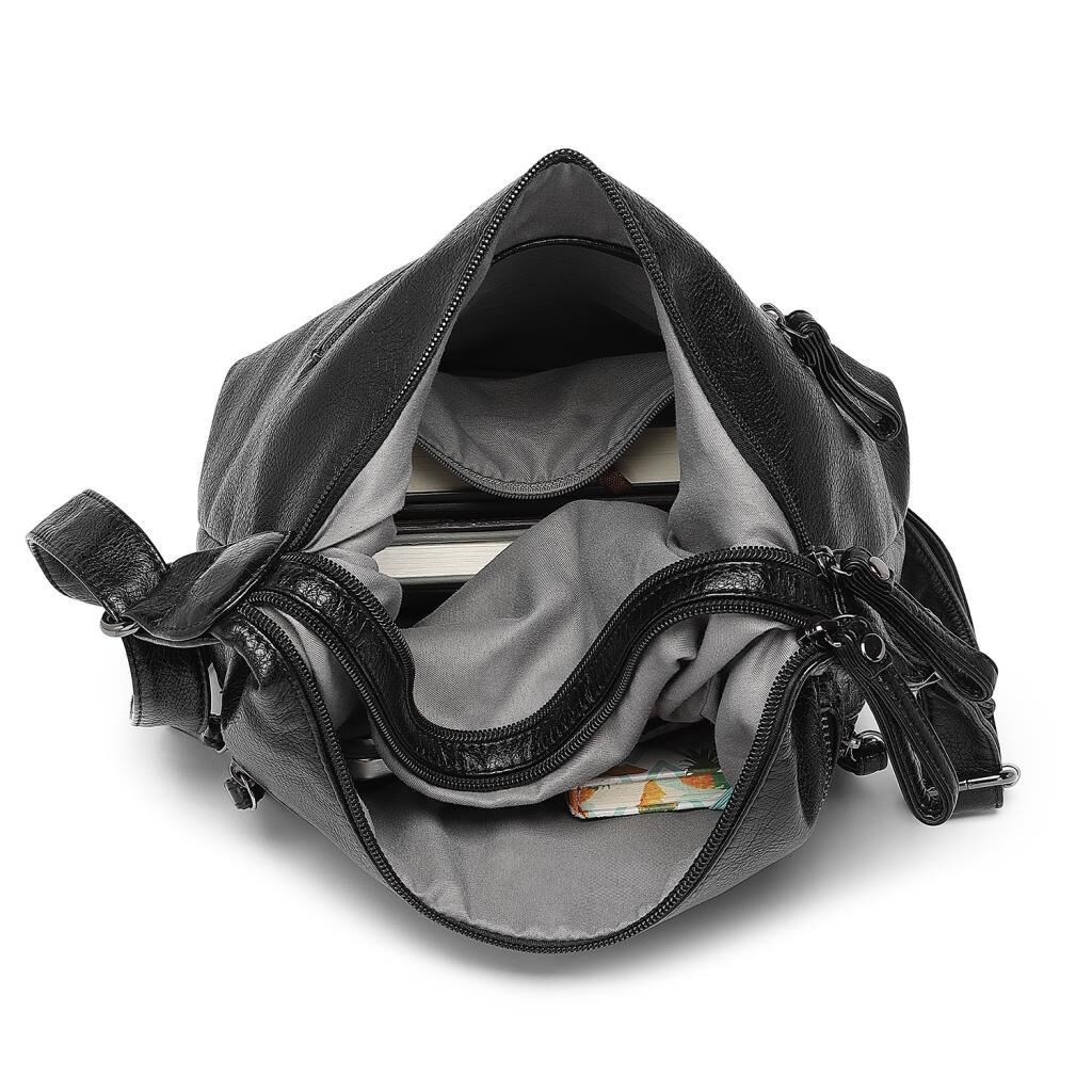 Yıkama Deri Askılı Postacı Kadın Çantası 21-K Barcelona 1894