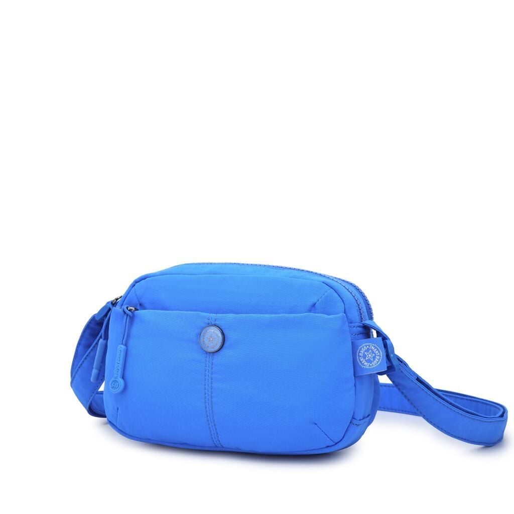 Smart Bags Mikro Poly Kumaş Mini Boy Postacı Kadın Çantası 3339 Mavi