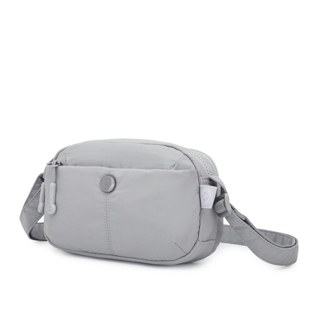 Smart Bags Mikro Poly Kumaş Mini Boy Postacı Kadın Çantası 3339 Gri