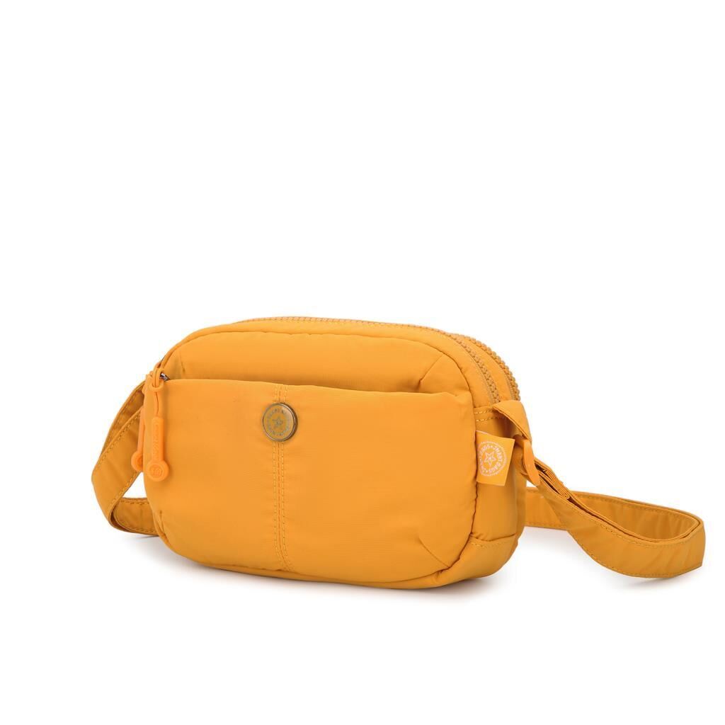 Smart Bags Mikro Poly Kumaş Mini Boy Postacı Kadın Çantası 3339 Hardal