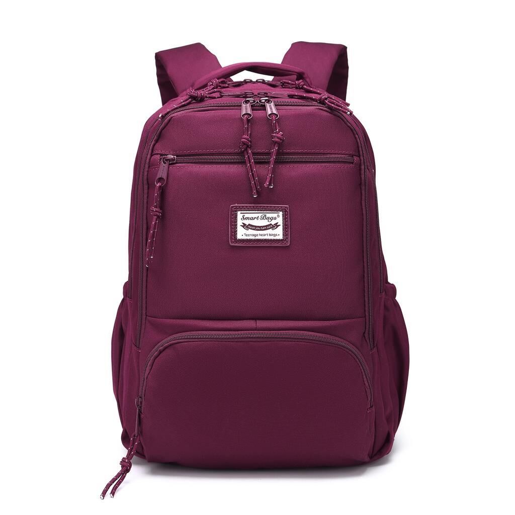 Smart Bags Sırt Çantası Okul Boyu Laptop Gözlü 3196 Bordo