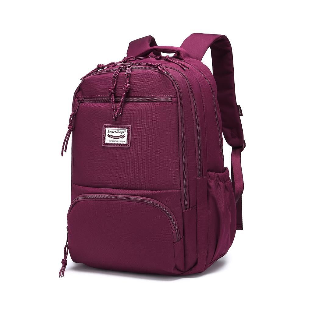Smart Bags Sırt Çantası Okul Boyu Laptop Gözlü 3196 Bordo
