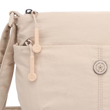 Smart Bags Mikro Poly Kumaş Postacı Kadın Çantası 3338 Bej