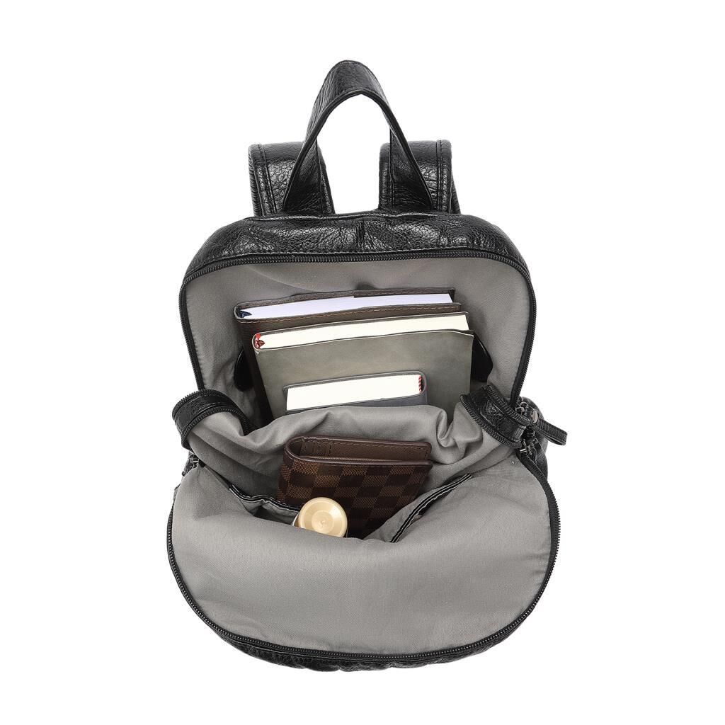 Yıkama Deri Sırt Askılı Kadın Çantası 21-K Barcelona 1900