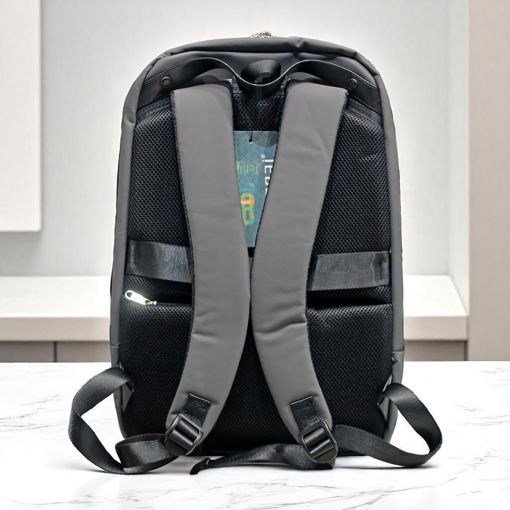 Baggaj Laptop Gözlü ve Körüklü İnce Tasarım Sırt Çantası Gri