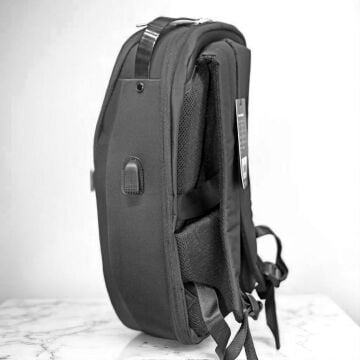 Baggaj Laptop Gözlü İnce Tasarım Şifreli Sırt Çantası