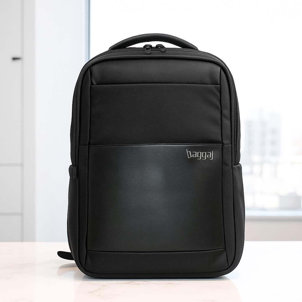 Baggaj Laptop ve Seyahat için İnce Tasarım Sırt Çantası Siyah