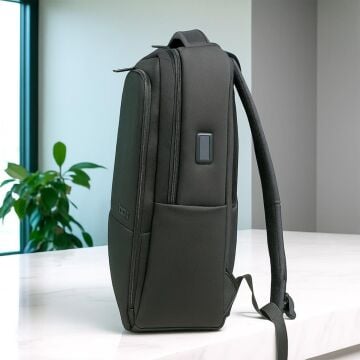 Laptop ve Seyahat için İnce Tasarım Sırt Çantası Baggaj S24112 Siyah