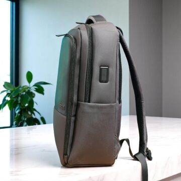 Laptop ve Seyahat için İnce Tasarım Sırt Çantası Baggaj S24112 Gri