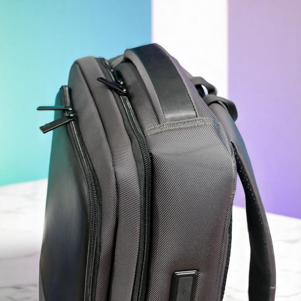 Baggaj Laptop ve Seyahat için İnce Tasarım Sırt Çantası Gri