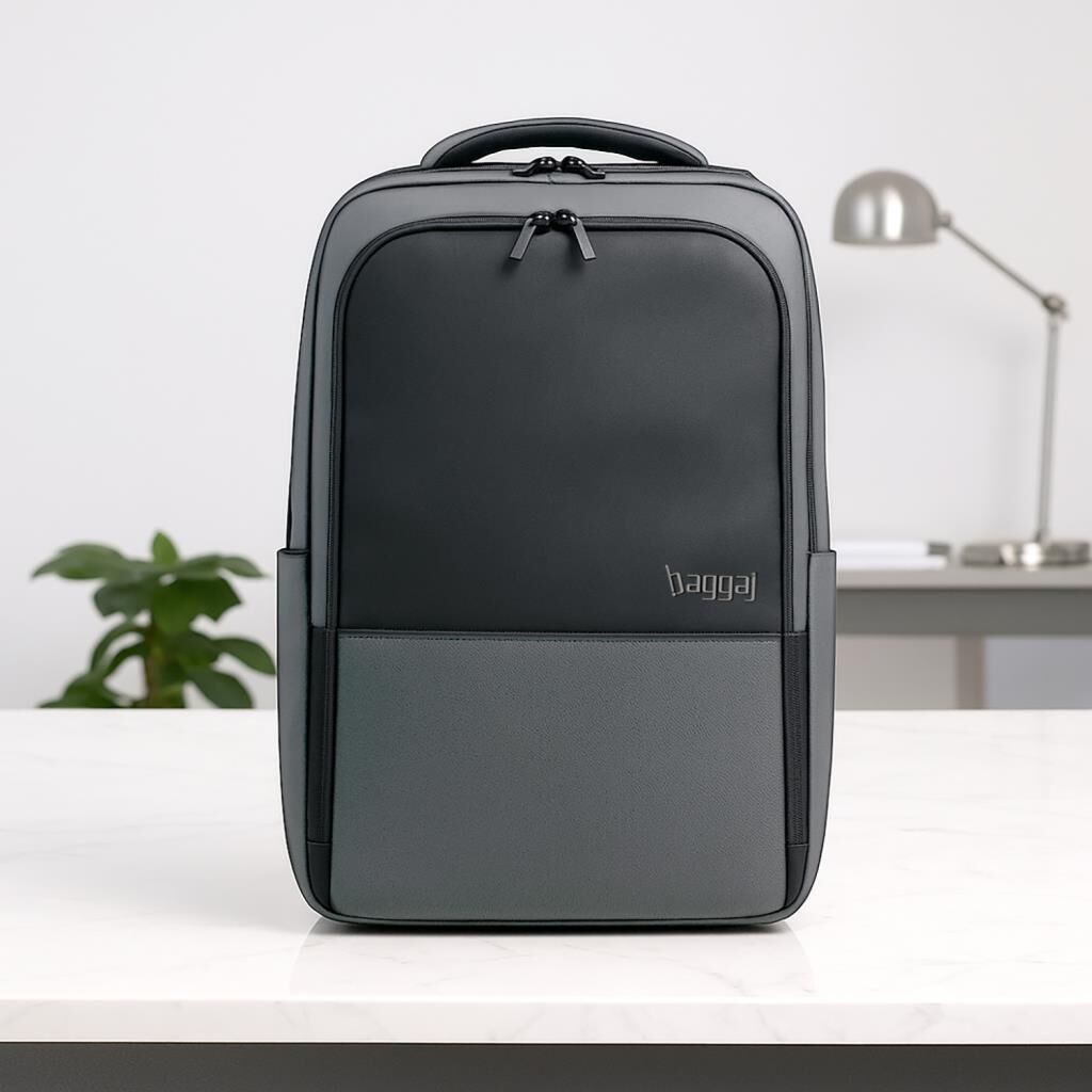 Baggaj Laptop ve Seyahat için İnce Tasarım Sırt Çantası Gri