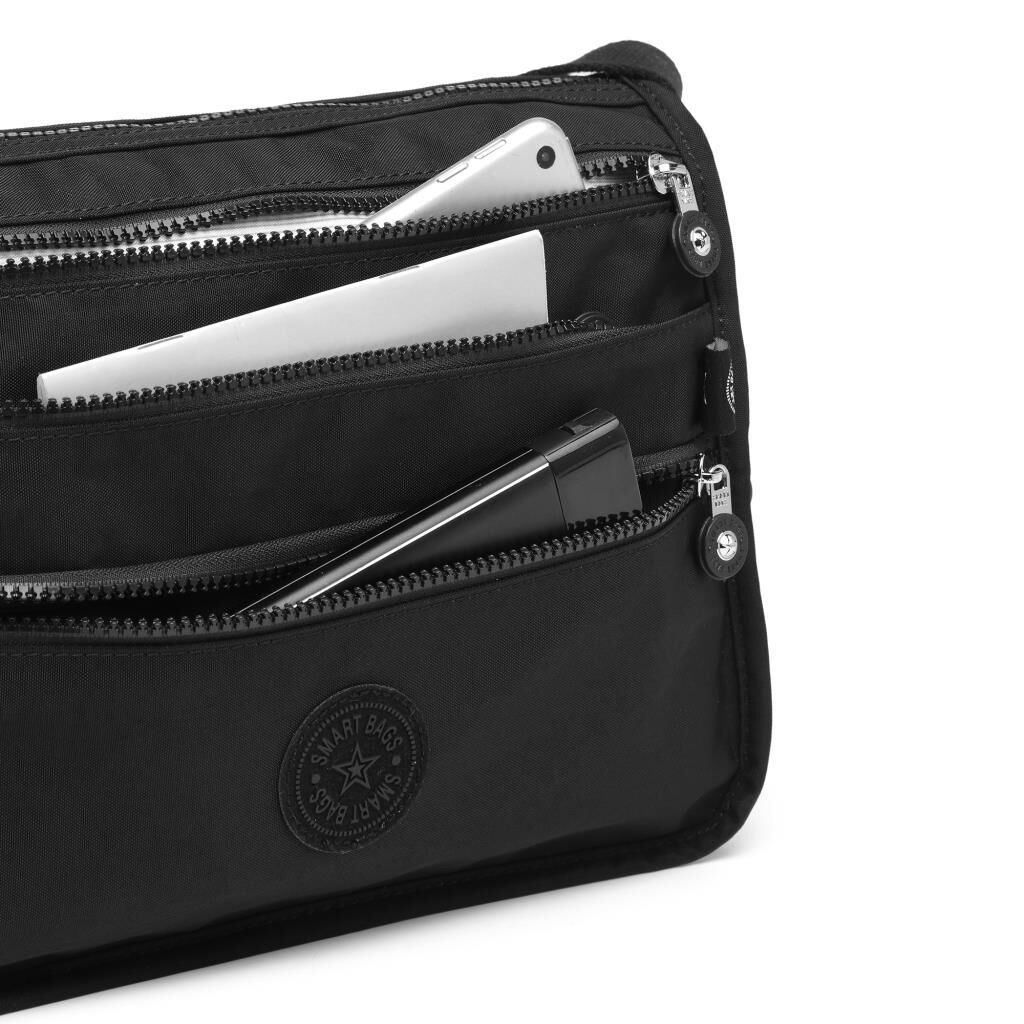 1128 Krinkıl Kumaş Bayan Postacı Omuz Çantası Smart Bags Bej