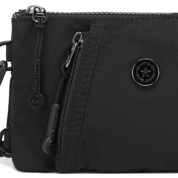 Smart Bags Mikro Poly Kumaş Uzun Askılı Kadın Cüzdanı 3343 Siyah