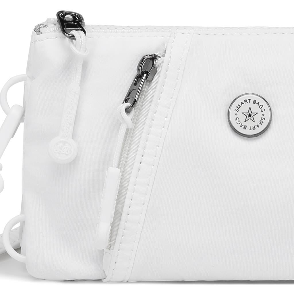 Smart Bags Mikro Poly Kumaş Uzun Askılı Kadın Cüzdanı 3343 Beyaz