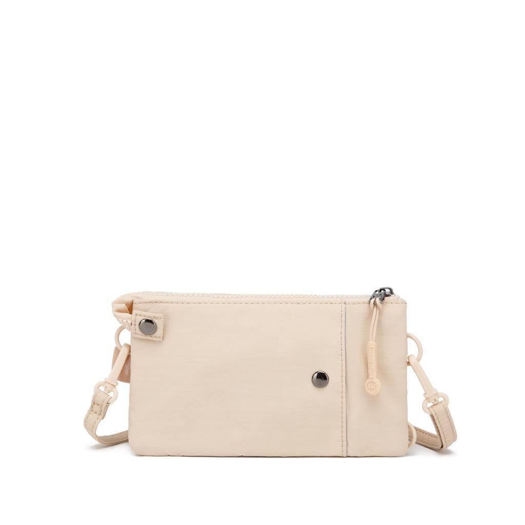 Smart Bags Mikro Poly Kumaş Uzun Askılı Kadın Cüzdanı 3343 Bej