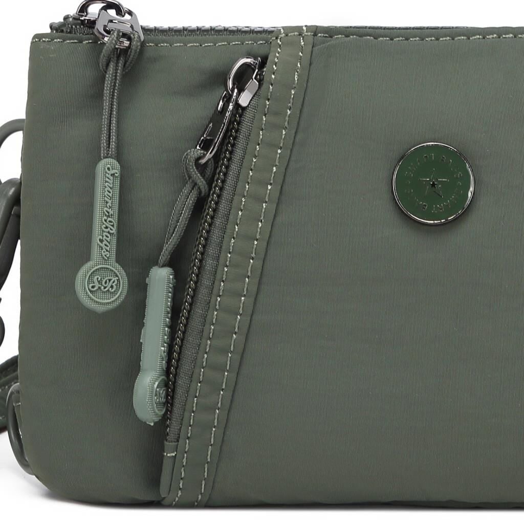 Smart Bags Mikro Poly Kumaş Uzun Askılı Kadın Cüzdanı 3343 Haki