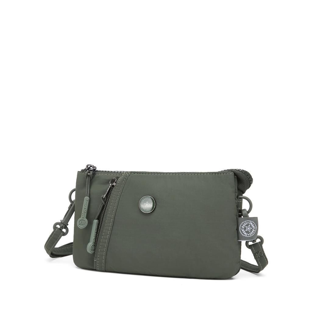 Smart Bags Mikro Poly Kumaş Uzun Askılı Kadın Cüzdanı 3343 Haki