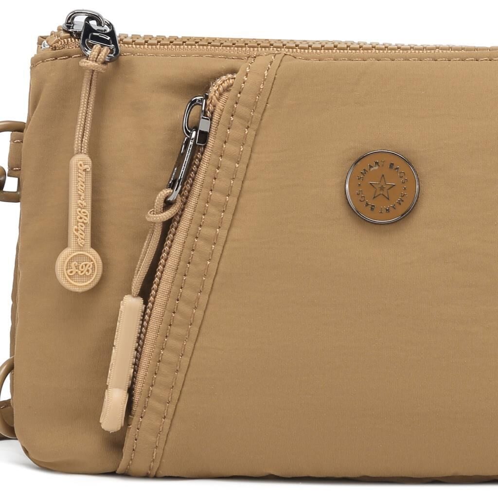 Smart Bags Mikro Poly Kumaş Uzun Askılı Kadın Cüzdanı 3343 A.Kahve