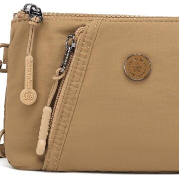 Smart Bags Mikro Poly Kumaş Uzun Askılı Kadın Cüzdanı 3343 A.Kahve