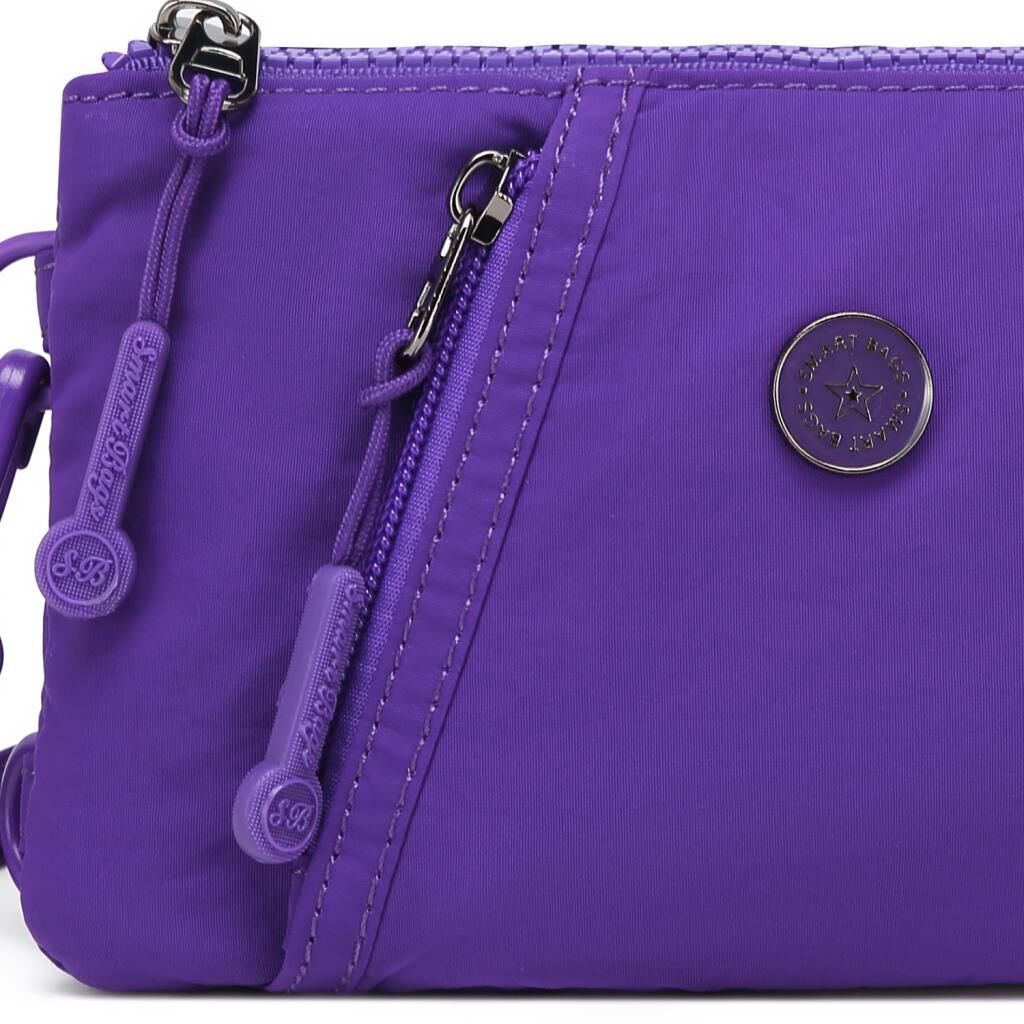 Smart Bags Mikro Poly Kumaş Uzun Askılı Kadın Cüzdanı 3343 Mor