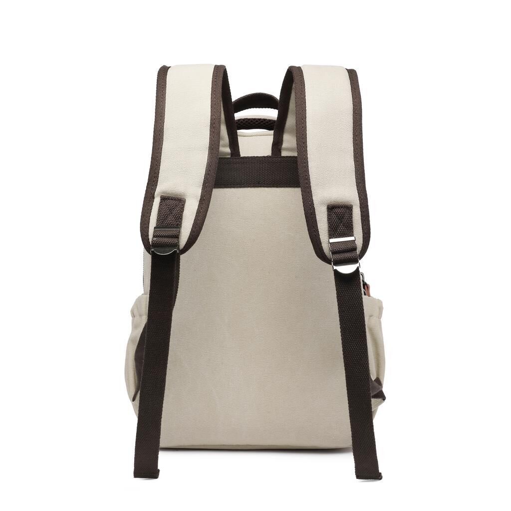 C-Active Orta Boy Erkek Sırt Çantası Kanvas Kumaş 1319 Bej