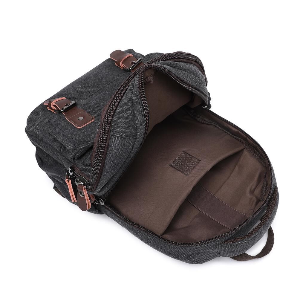 C-Active Orta Boy Erkek Sırt Çantası Kanvas Kumaş 1319 Bej