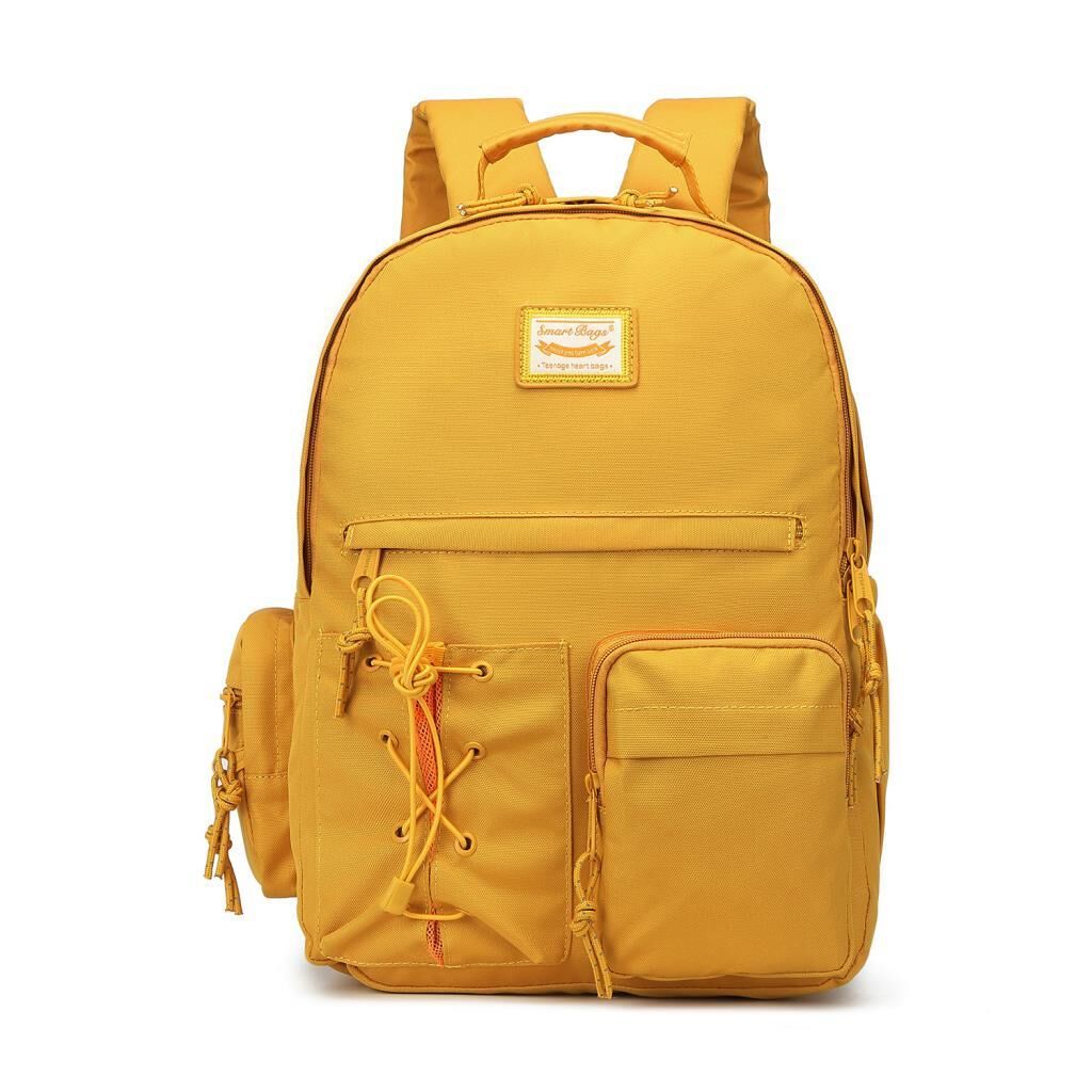 Smart Bags Sırt Çantası Okul Boyu Laptop Gözlü 3205 Hardal